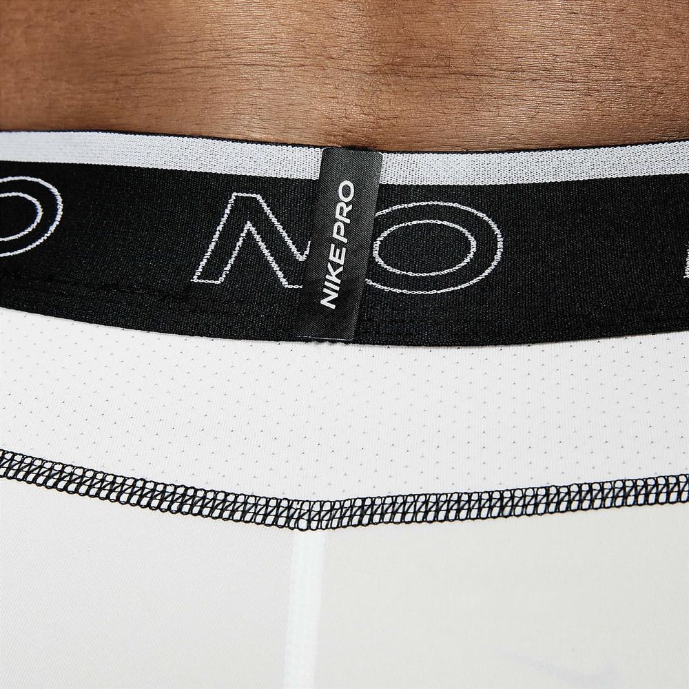 Men's Nike Pro Dri-FIT Training Sports Elastic Logo Breathable Gym Shorts White DD1918-100