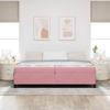 Bed Frame with Mattress Pink 200 x 200 cm Fabric