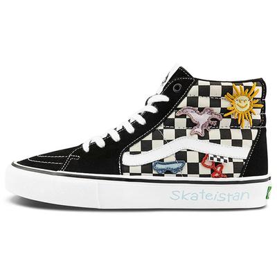 Skateistan x Skate Sk8-Hi Checkerboard Unisex Sneakers Zwart VN0A5FCC89C