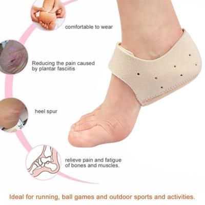 1 paio di copritacchi in silicone, nastro di fissaggio, supporto antidolorifico per fascite plantare, tendinite di Achille