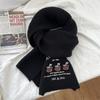 Xiaomi japanese style cute bearembroider wool cartoon scarf for women autumn winterheattech student couple easiest for matchknitting scarf