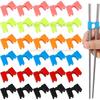 30PCS Chopstick Helper Training Kit Chopsticks Connector Reusable Plastic Training Chopstick Helper for Beginner Trainer Learner