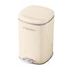 Elegant Large-Capacity Trash Can with Foot Pedal & Lid for Home Use: Kitchen, Living Room, Bedroom, Bathroom, Toilet. Plastic Bin & Paper Basket.