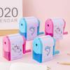 Cartoon Hand-Crank Rotating Pencil Sharpener - Student Stationery and Fun Prizes