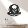 Custom Skull Metal Wall Art Matte Finish Halloween Decor