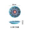 6.5inch Bohemian Ceramic Shallow Plate Tray Bone Plate Western Steak Plate Home Resterant Creative Fruit Plat Dinner Plate