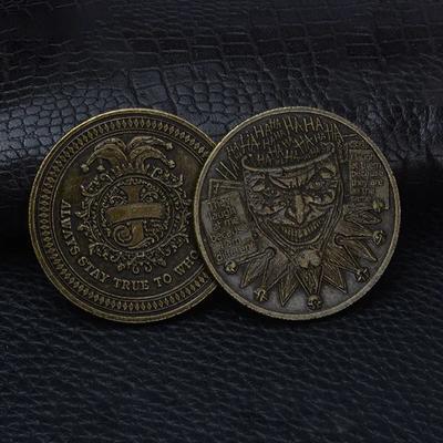 Monederos conmemorativos de metal con diseño de payaso, coleccionables retro misteriosos, artesanías, regalos