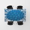 Festive Blue Tablecloth With White Snowflake Design For Dining Room Decorations Reusable Linen Christmas Party Decoration Cover