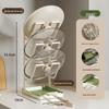 Cream Multifunction Kitchen Rack: Lid, Spoon & Spatula Organizer