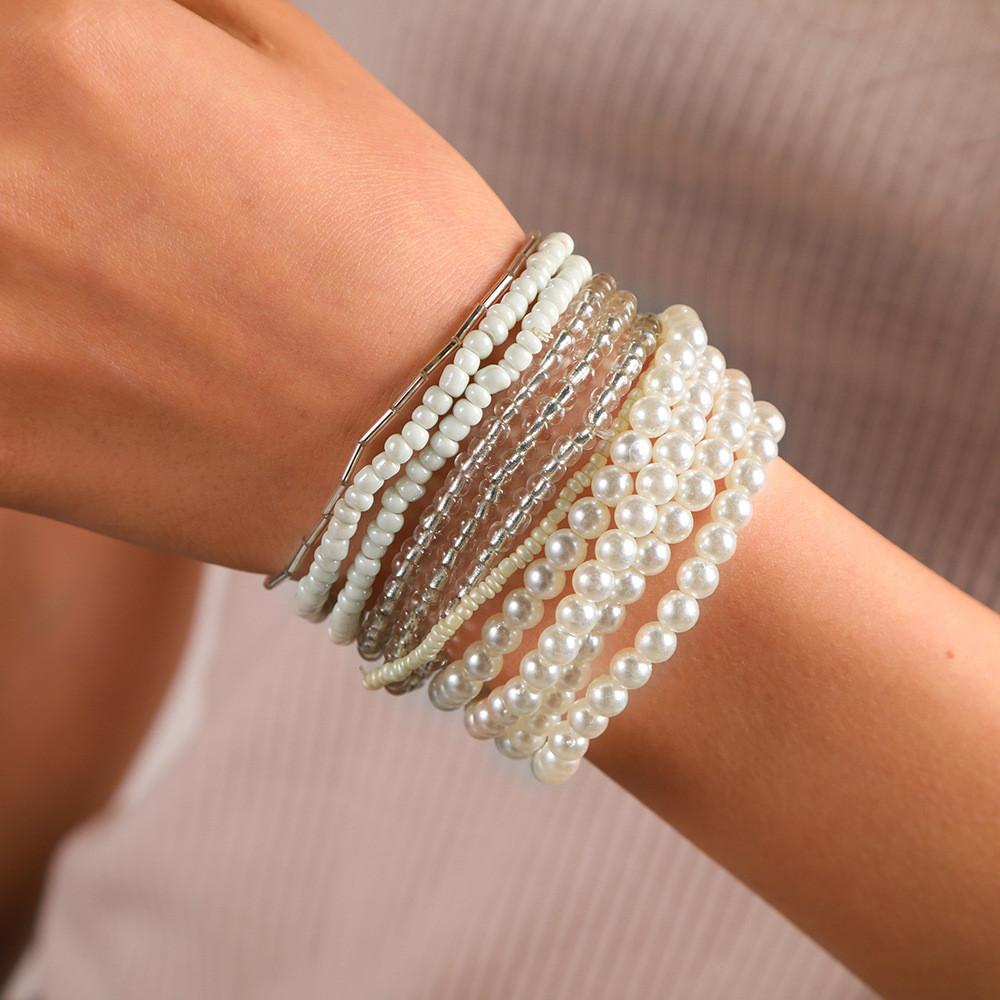 Perlen Schmuckset Mit Geometrischem Design Für Damen Und Herren Perfekt Zum Verschenken