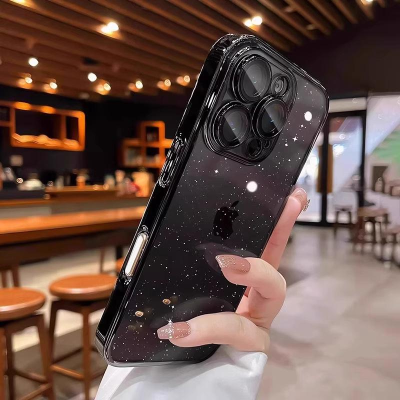 iPhone 16 Pro Starlight Glitter Electroplated Dustproof Hard Shell Case for Apple 15 Pro Max