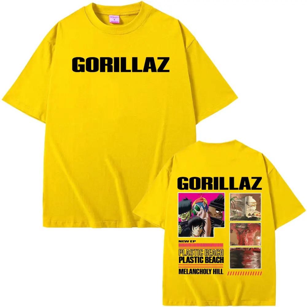 Rock Band Gorillaz The Mountain 2026 New Album Tour TShirt Unisex Oversized Trendy Gothic Style Crew Neck HighQuality TShirt