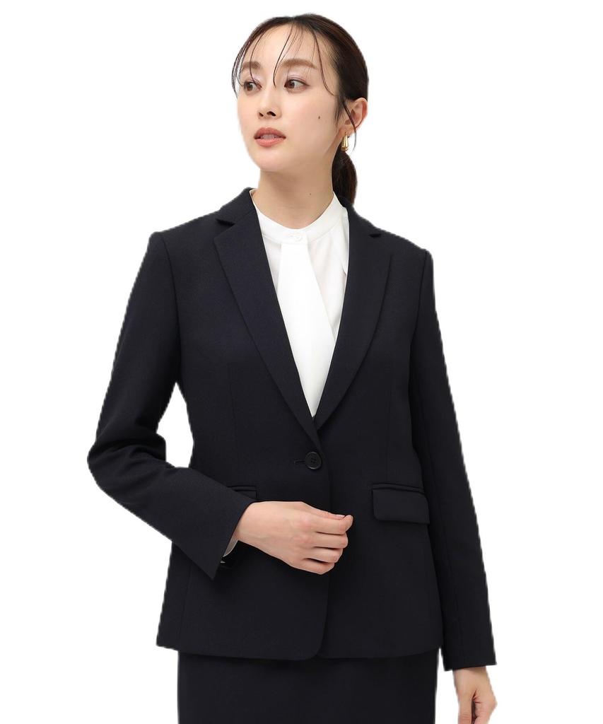 Untitled Worsted Calze Tailored Jacket Navy 02 Perfect for Entrance and Graduations (15349310) Women's (094) (M) - Commuting, Ceremonies,