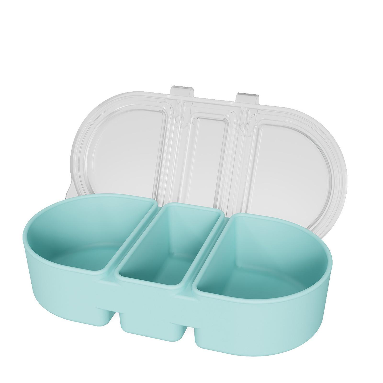 

Divided Silicone Plate, Rectangular Tortilla Holder Tray, Taco Plate one size циан