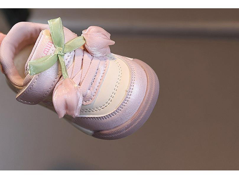 2025 Autumn Tulip Girls' Non-slip Soft Sole Canvas Shoes - Versatile & Fashionable Children's Walking Footwear