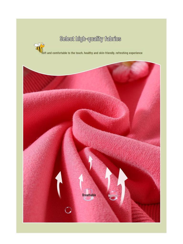 Trendiges zweiteiliges Set für Frühling & Herbst 2025: Stilvolles Sweatshirt & Hose für kleine Mädchen