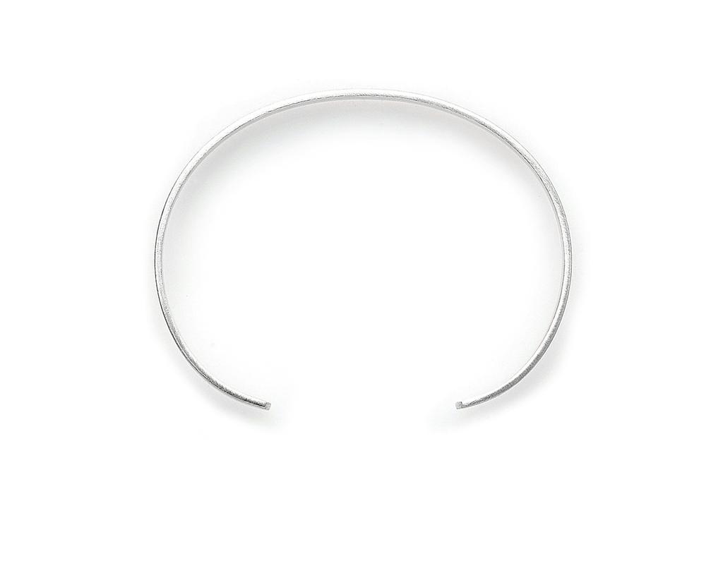 Howthere Ring My Bell - Simple Wide Silver Bangle