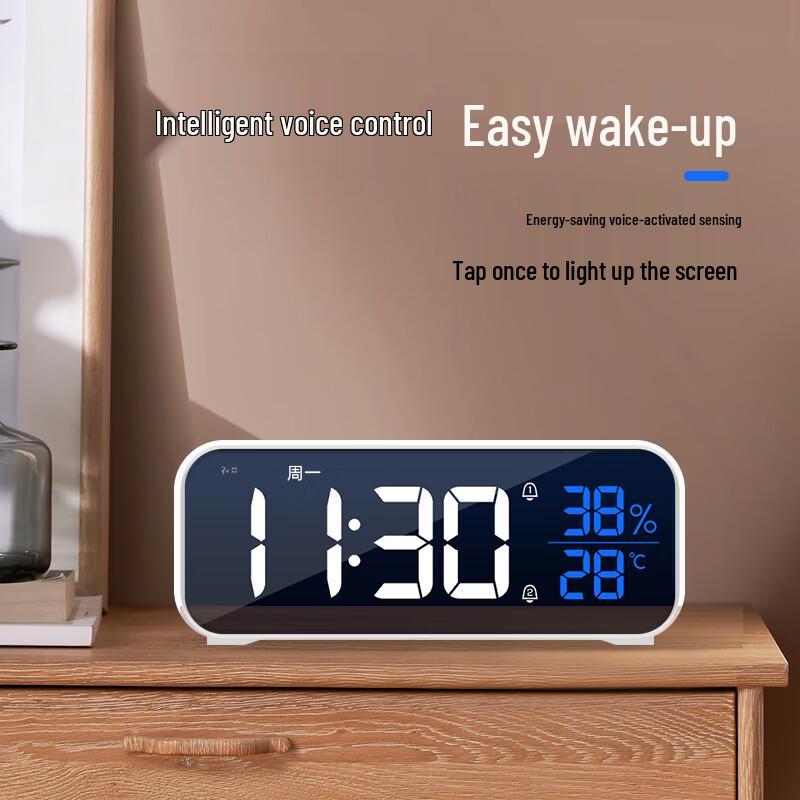 MaShi Smart LED Digital Alarm Clock with Temperature & Humidity