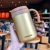 1pc 350ml/500ml Stainless Steel Coffee Thermos Mug Cold and Hot Thermal Water Bottle with Handgrip Office Vacuum Flask Tea Cup
