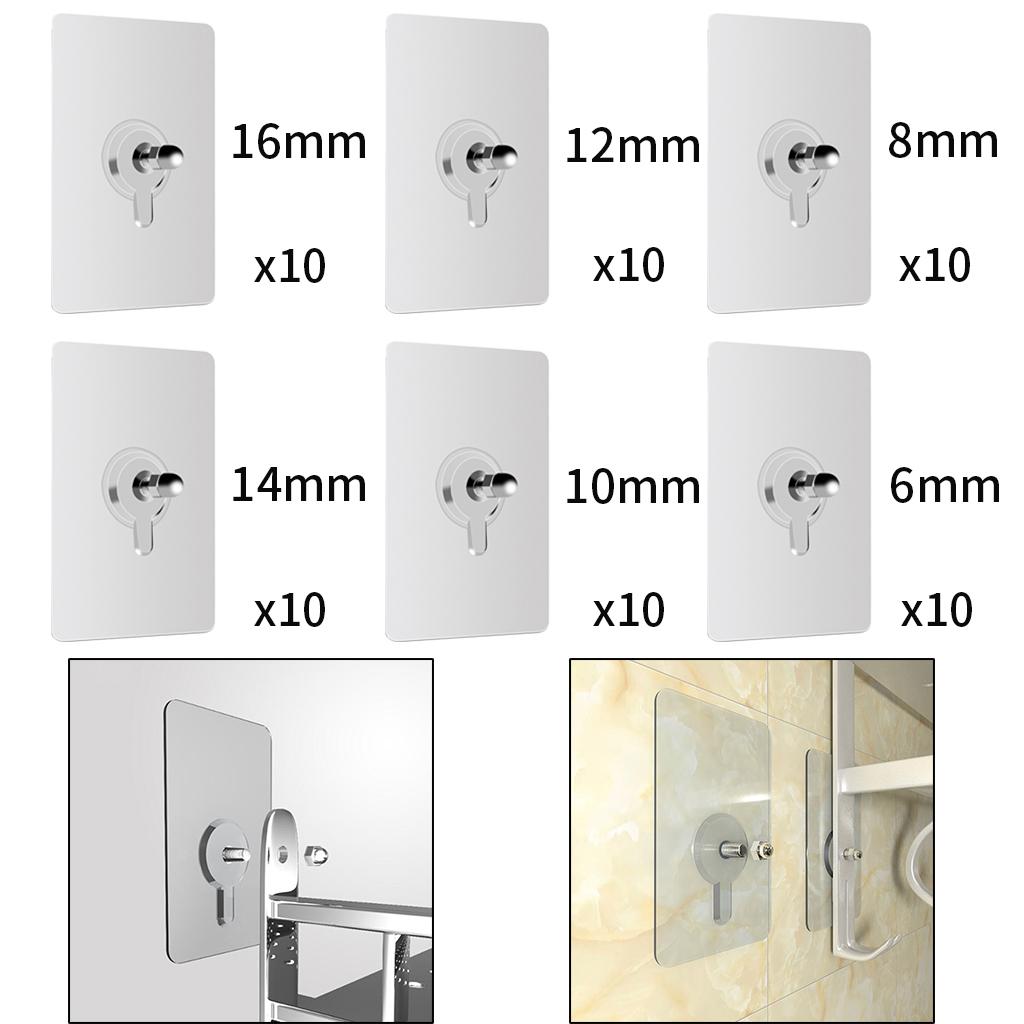 Nails Heavy Duty Wall Hooks Door Non-marking Screw Drill Self-waterproof