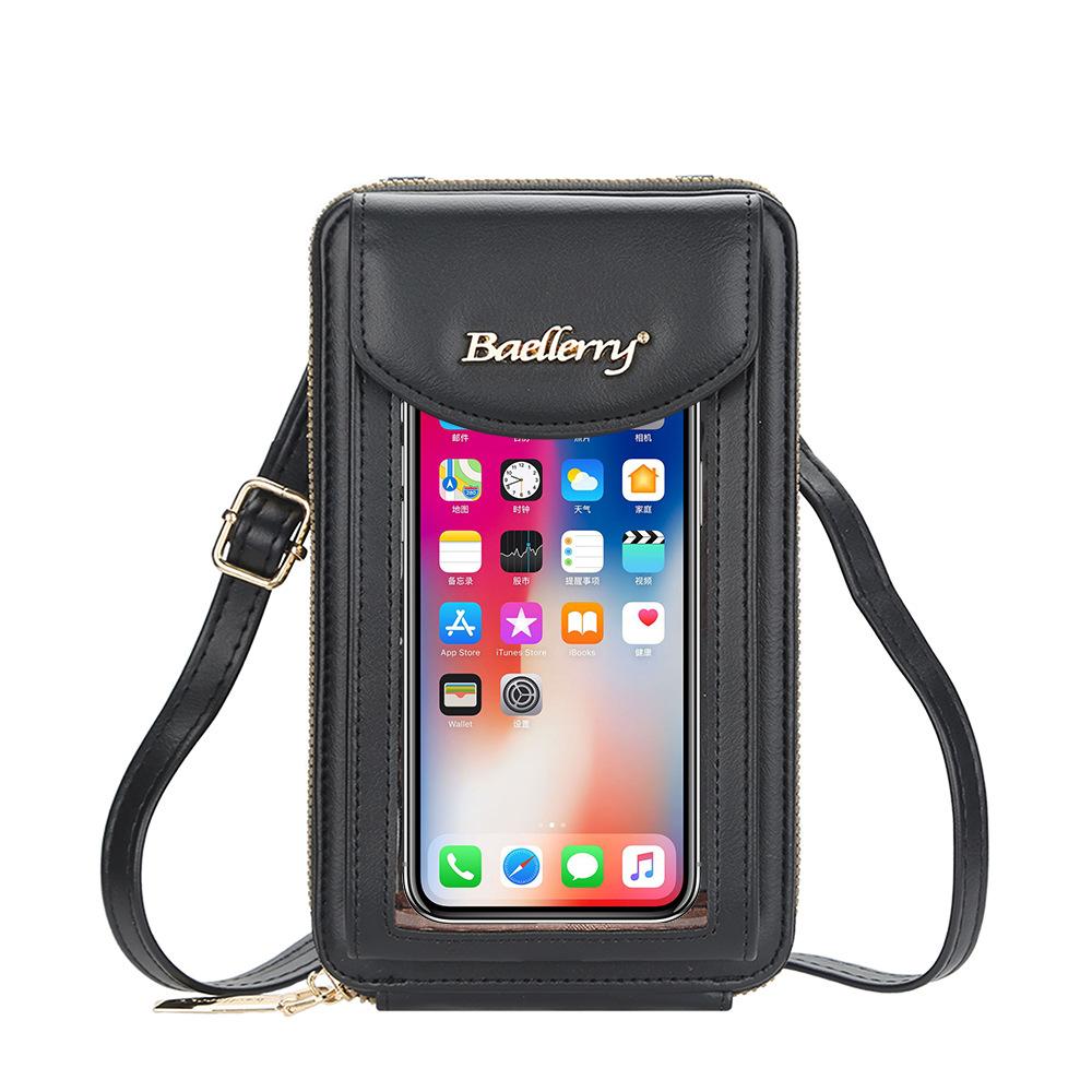 

Baellerry модные сумки на плечо на молнии для женщин из искусственной кожи, прозрачная сумка для телефона с сенсорным экраном, сумки-мессенджеры через плечо 20cm*11cm*5cm