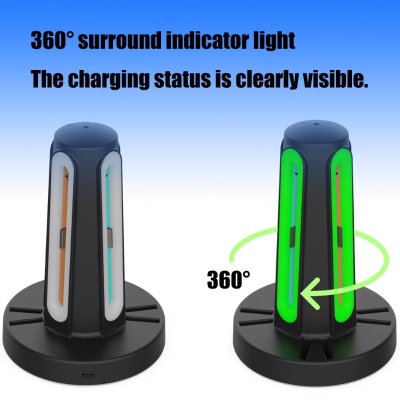 4 Port Charging Dock For Game Controller USB C Power Delivery Cable Charging Docking Station Stand with LED Light