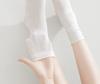 10 Pairs Thin Ice Silk Women's Long Tube Socks Summer Cool Mid Calf Socks Black and White Ice Ice Socks Pile Pile Ladies' Socks