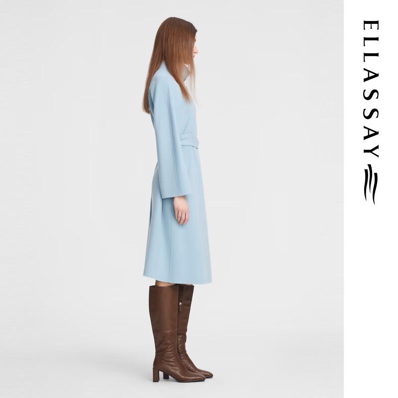 ELLASSAY Women's Stand-Collar Wool Coat