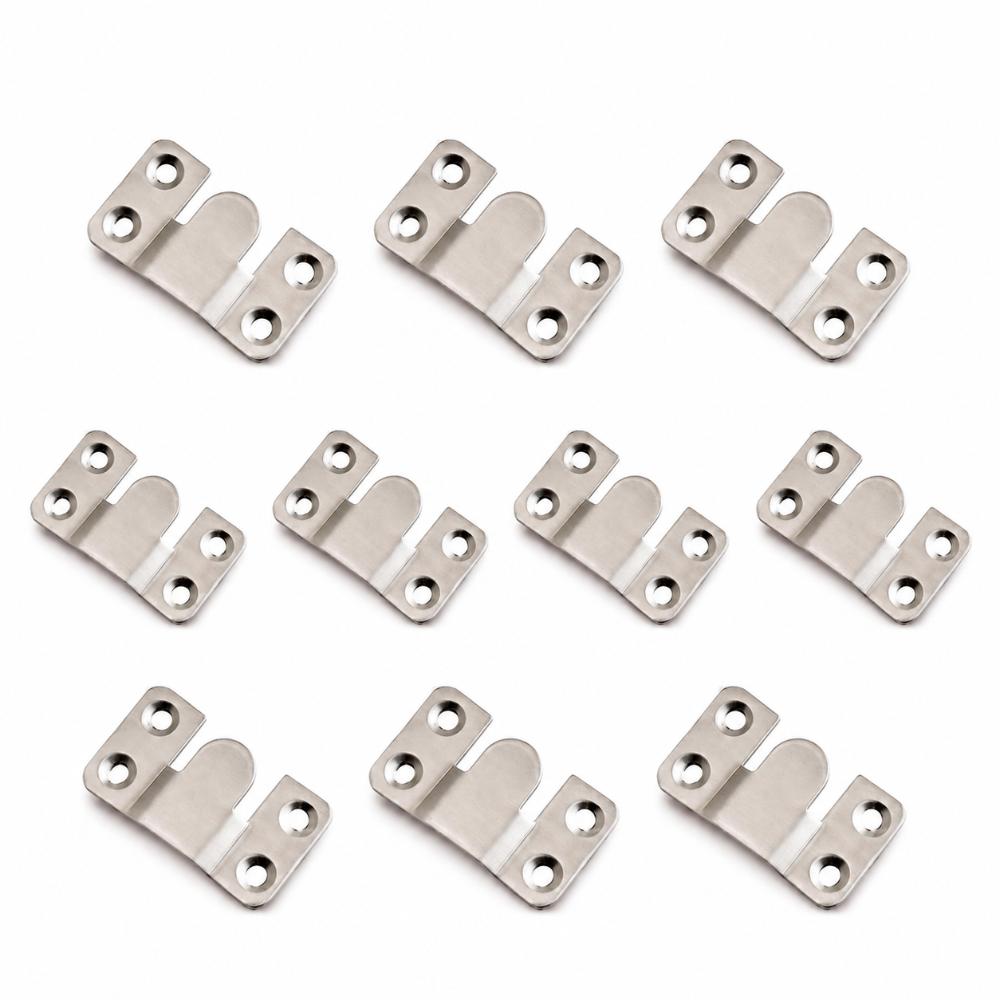10pcs Rust Proof Hanging Brackets Interlocking Design Flush Mount Bracket Wall Fixing Bracket  Home