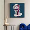 Modern Apollo Marble Sculpture Canvas Painting David Popolo Posters and Prints Wall Prints Canvas Pictures Home Room Decoration