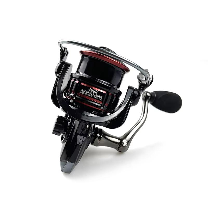 JSFUN Stainless Steel Bearing Spinning Reel 3000-5000 Left Hand 5.2:1 Gear Ratio 400g for Sea & Carp Fishing