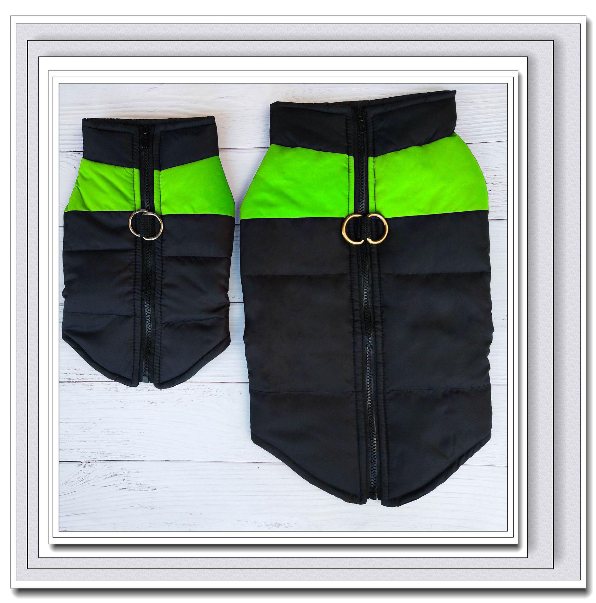 

Winter Ski Suit: Windproof, Waterproof Down Cotton Jacket for Pet Cold Protection – Available in All Sizes L (9-13 Jin) зелёный