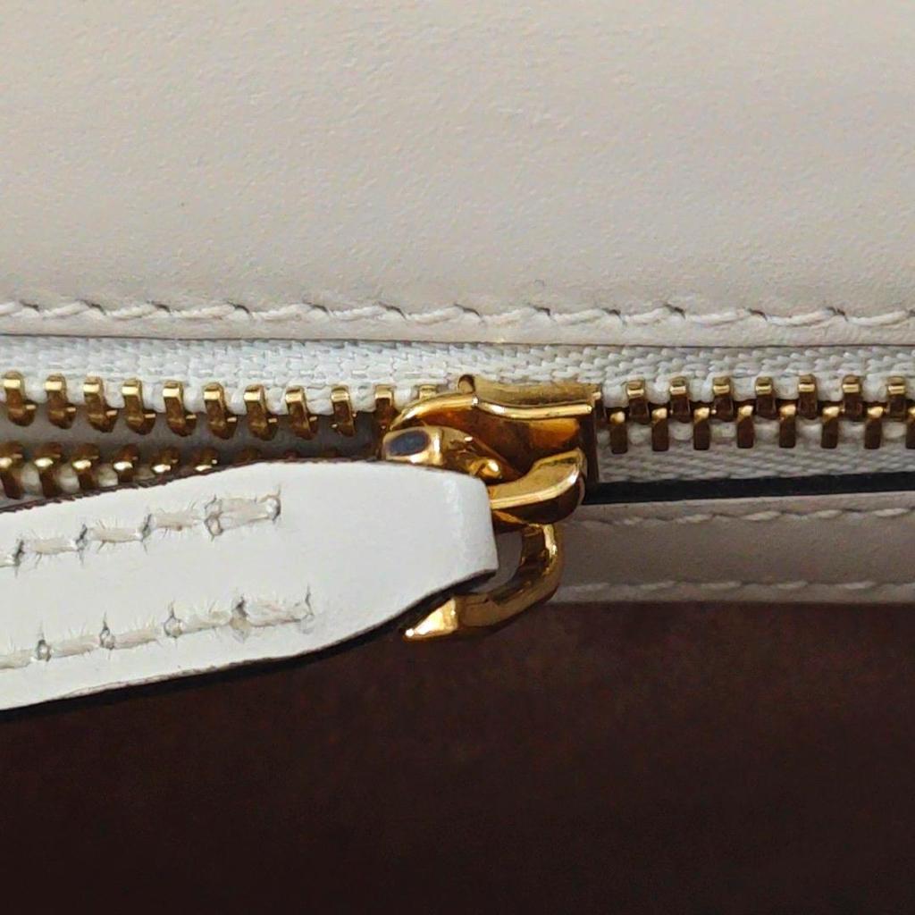 [Pre-Owned] Sylvie Gold Buckle Striped Web Satin Bow Wide Shoulder Strap Leather Handbag - Very Good #SLR7VW