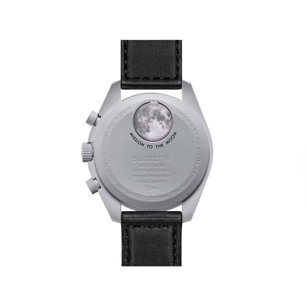Swatch Omega Collaboration Quartz Watch Plant-Based Ceramic Mens Watch 42mm Black Dial Bio-Ceramic Case Nylon Strap Men Watches SO33M100