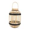 Bamboo Lantern with Handle Romantic Hanging for Table Home Farmhouse Style A