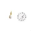 Pineapple Sculpture Ornament for Bedroom Bookshelf Tabletop with Wall Hanging Round Analog Clock