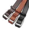 Men'S Belt Japanese Non-Porous Belt Men'S Japanese Buckle Pu Belt Tide Alloy Belt
