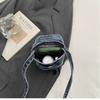 Retro washed denim mobile phone bag casual messenger bag