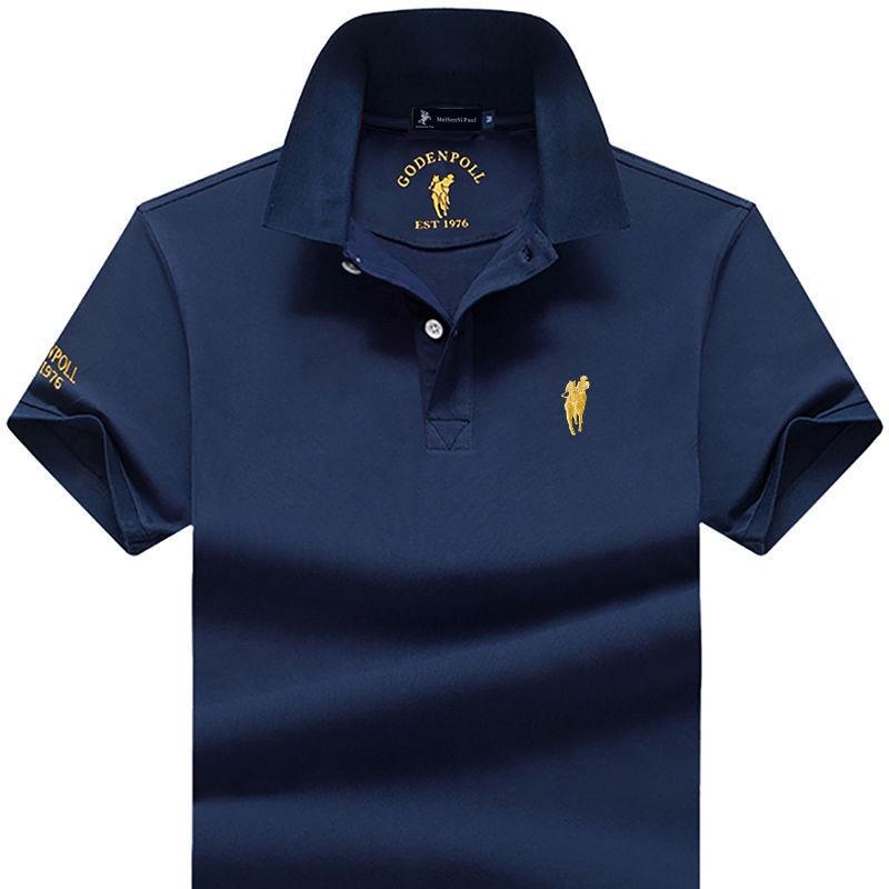 STORN Men's Polo Shirts High Quality Short Sleeve Solid Color Turn Down Collar Cotton Male Tees