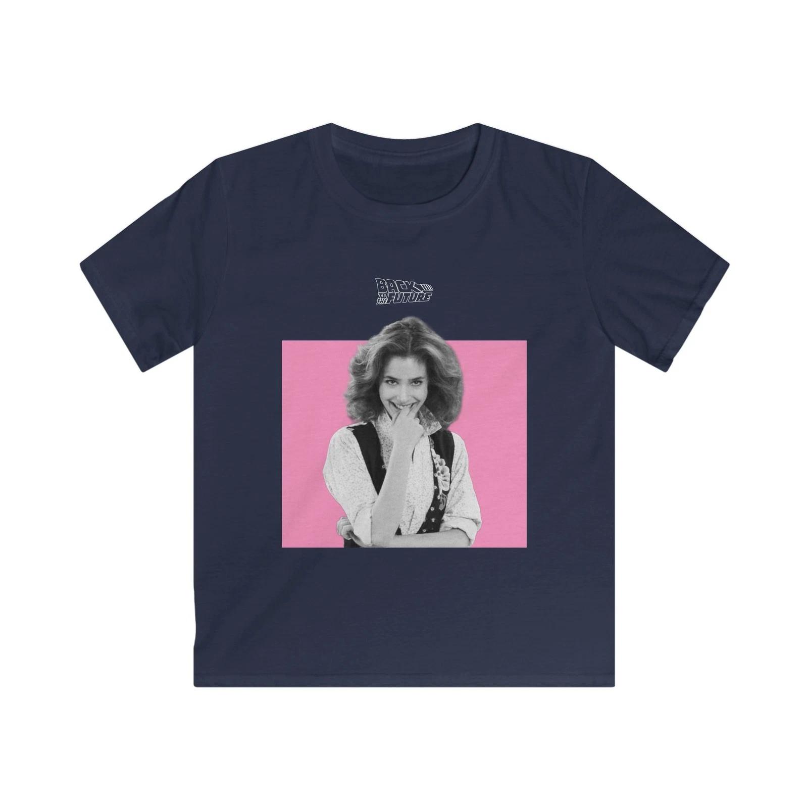Kids Back to the Future Jennifer Parker Monochrome T-shirt Retro Movie Tee XL