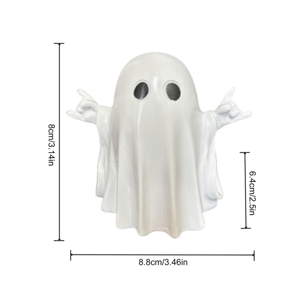 Ghost Decor Halloween Tabletop Decor Rock Ghost Figurine Spooky Halloween Decorations Table Centerpieces for Bedroom Living Room