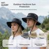 Unisex Wide Brim Bucket Hat Quick Dry Breathable Embroidered Adjustable Chin Strap Outdoor Sun Protection Hat For Men Women