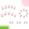 Aufdrücknägel French Tip Quadratische Nagelspitzen Falschnagel mit Designs Künstlicher Acrylnagel Vollabdeckung Acryl-Falschnagel