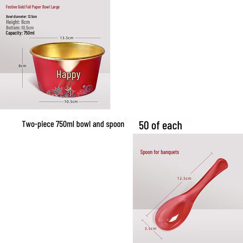 Shixun Disposable Wedding Bowls and Spoons Set