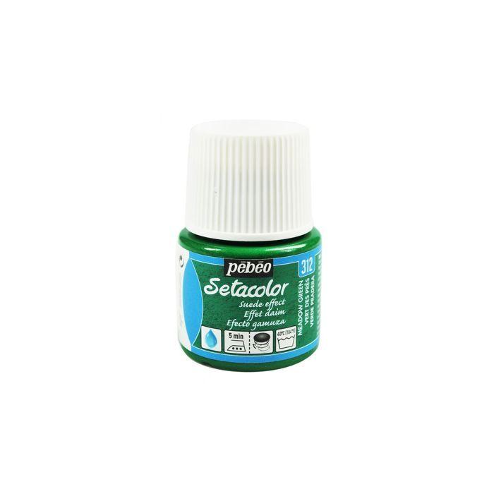 Peinture tissu - PéBéo - Sétacolor - Effet daim - Vert - 45 ml
