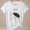 Vintage Hedgehog Tee Funny Graphic T Shirt Unisex Ladies Summer Short Sleeve Tshirt Cute Animal Y2k Clothes Streetwear