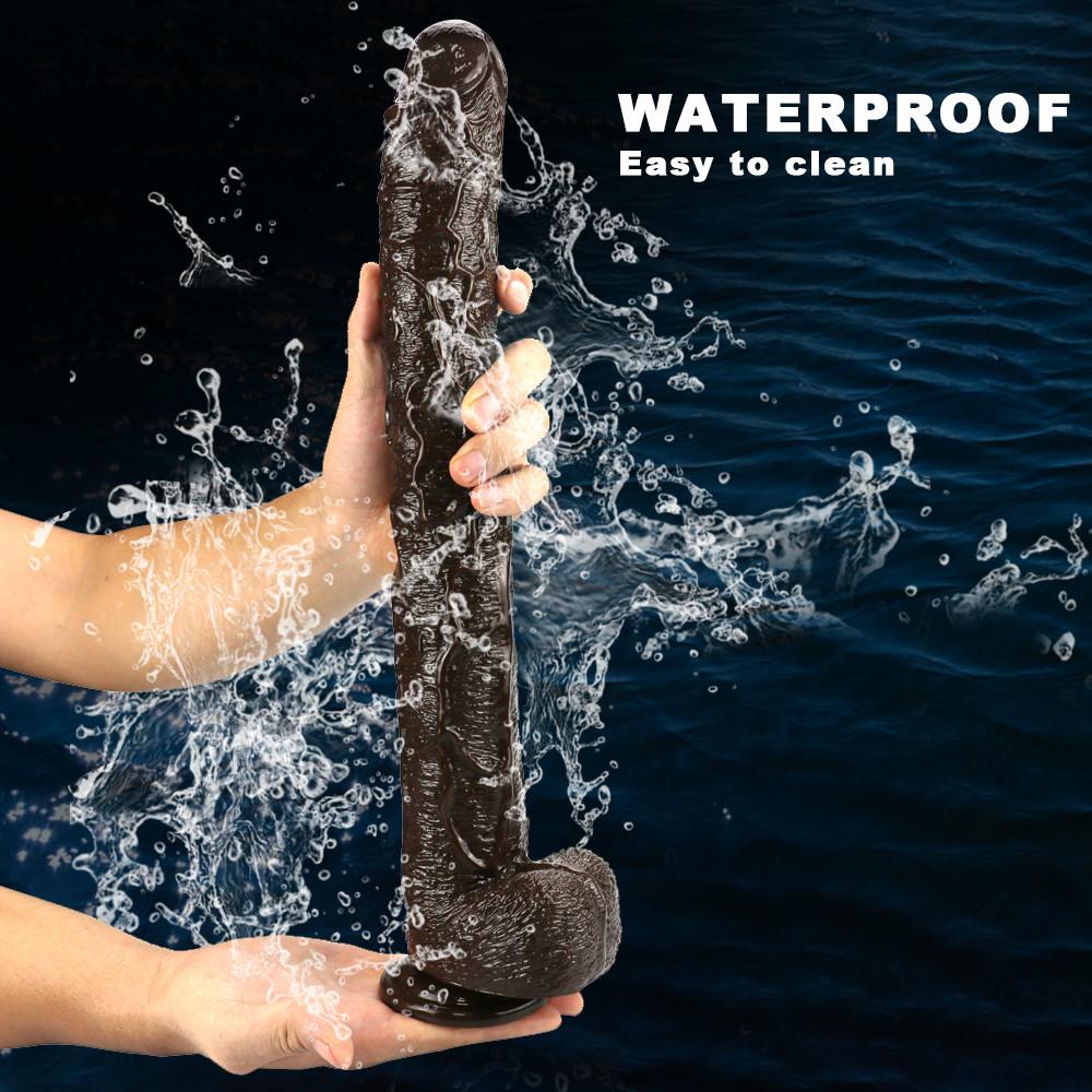 Consoladores súper enormes RUNYU consolador realista Anal con ventosa juguete sexual de pene suave grande para mujeres