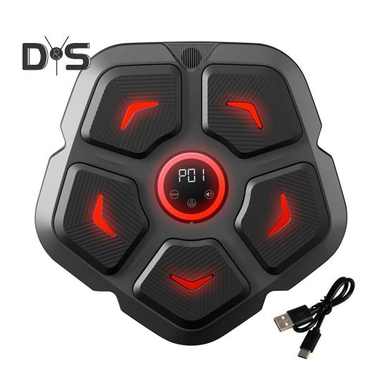 

Музыкальный боксерский тренажер Настенный интеллектуальный Bluetooth-совместимый перфоратор с мишенью для тренировок на ловкость Электронное светодиодное оборудование для тренировок по боксу чёрный