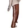 adidas Originals City Skate Broek Drie Strepen Kleurblok Losse Gebreide Sportbroek Damesbroek Bruin IY5380