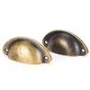 1/6pcs Cup Drawer Half Moon Furniture Hardware Retro Shell Pull Kitchen Drawer Wardrobe Door Antique Brass Iron Handles